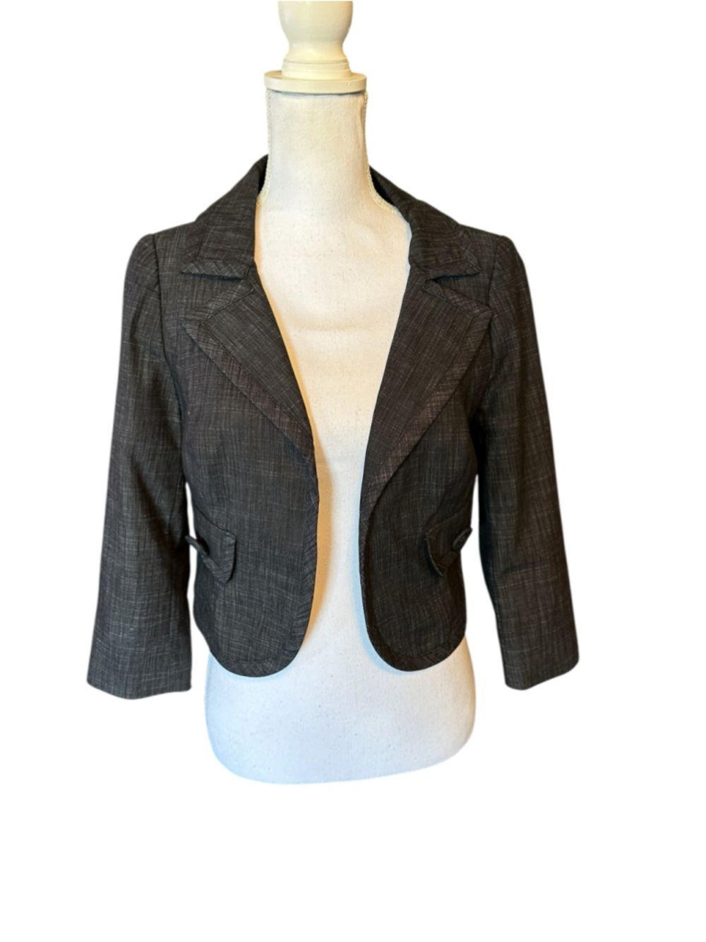 Women's White House Black Market Blazer Size 4 Grey Short